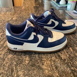 Nike Air Force 1 Low Blue and White Shoes